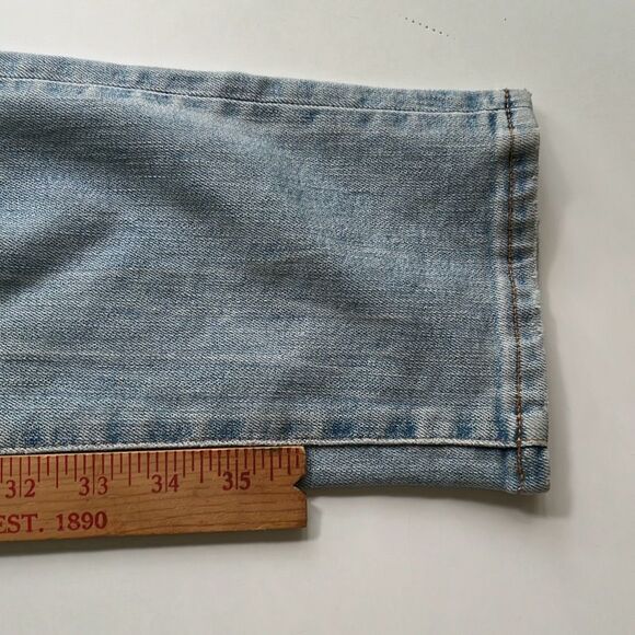 NWT American Eagle Airflex + Stacked Skinny Destroyed Light Wash Jeans 34/39.5 - Picture 8 of 10